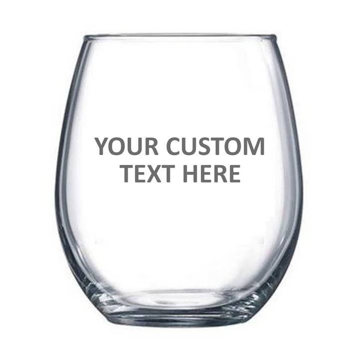 Stemless Wine Glass - Custom for wholesale by Peachy Pendants