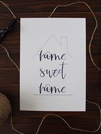 Heim, süßes Heim Druck für den Großhandel von Daisy & Joy Design