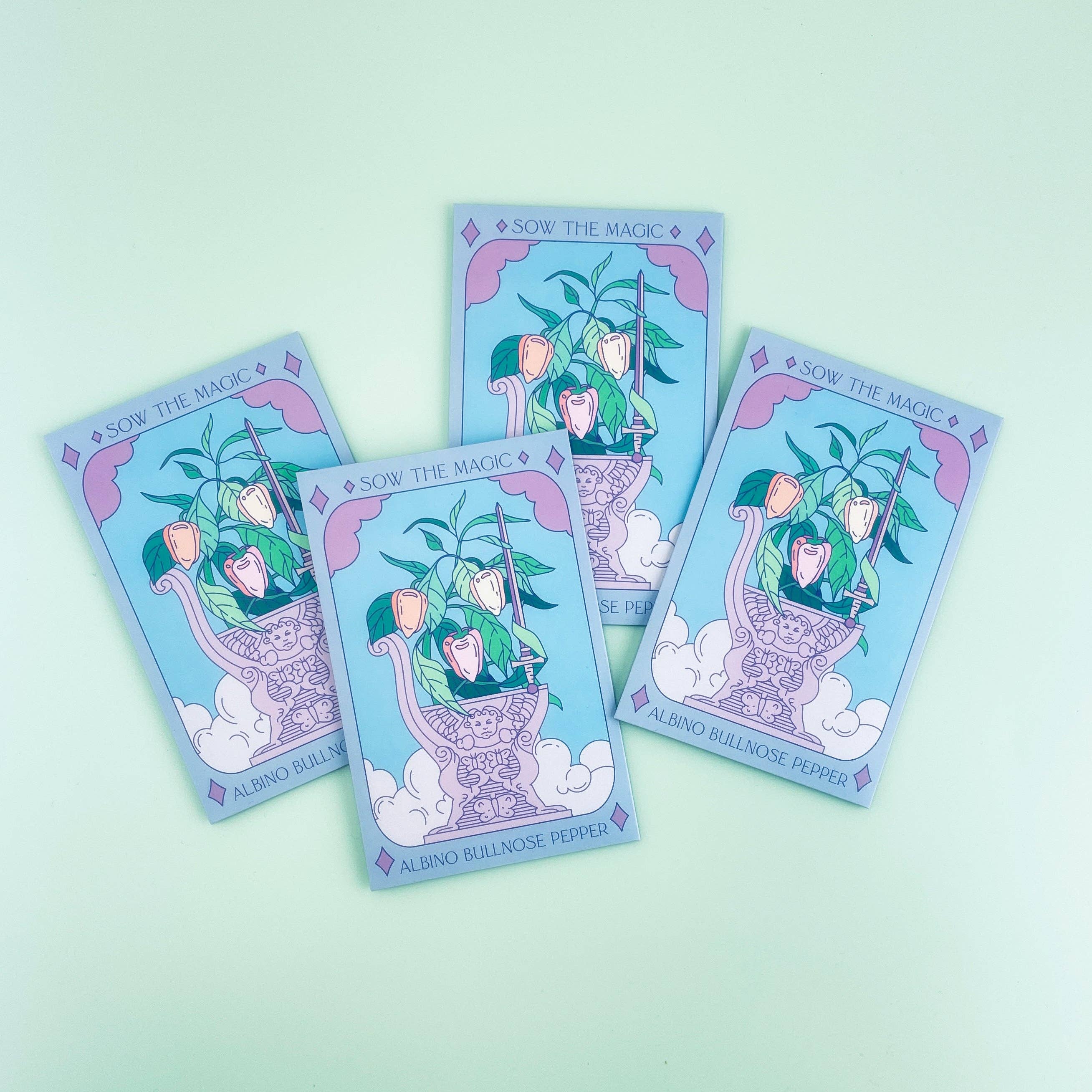 Sow the Magic - Wholesale Plant Seeds - Albino Bullnose Pepper Tarot Seed Packet4