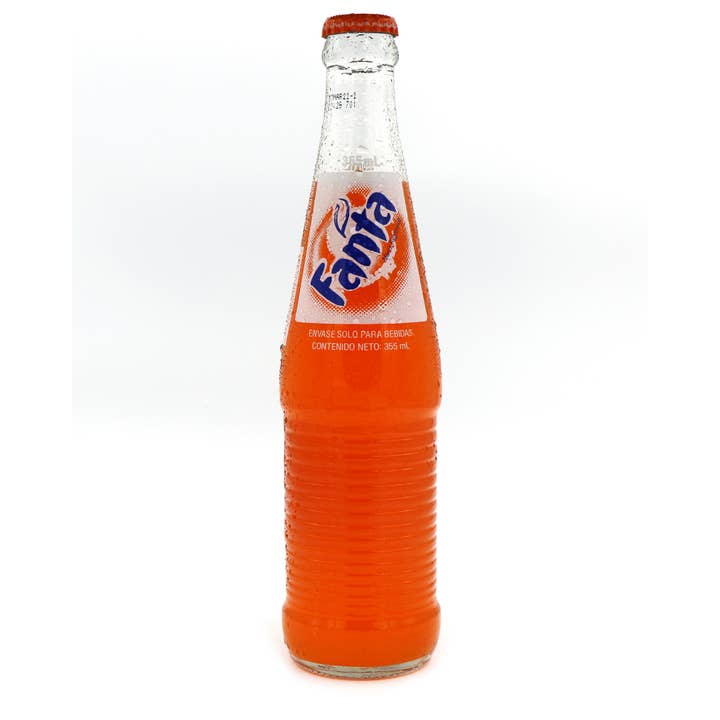 Grandpa Joe's Candy Shop - Wholesale Soda/carbonated drink - Fanta Orange (Mexican), 12oz Glass Bottle 12ct2
