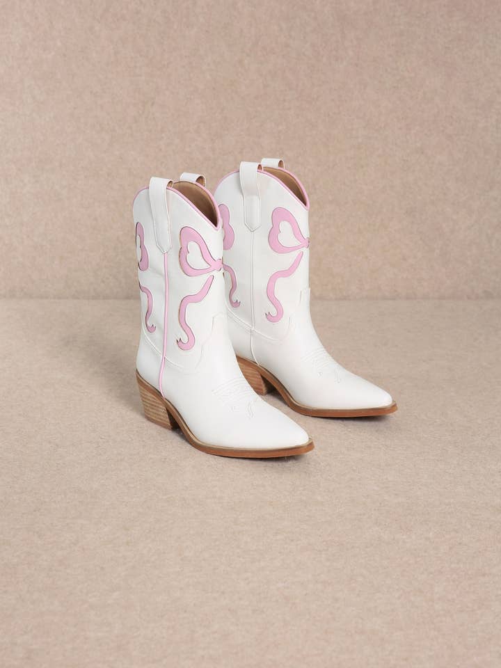CCOCCI - Wholesale Booties - Women's - MIRIAM RIBBON CUT OUT DESIGN COQUETTE BOOTIES