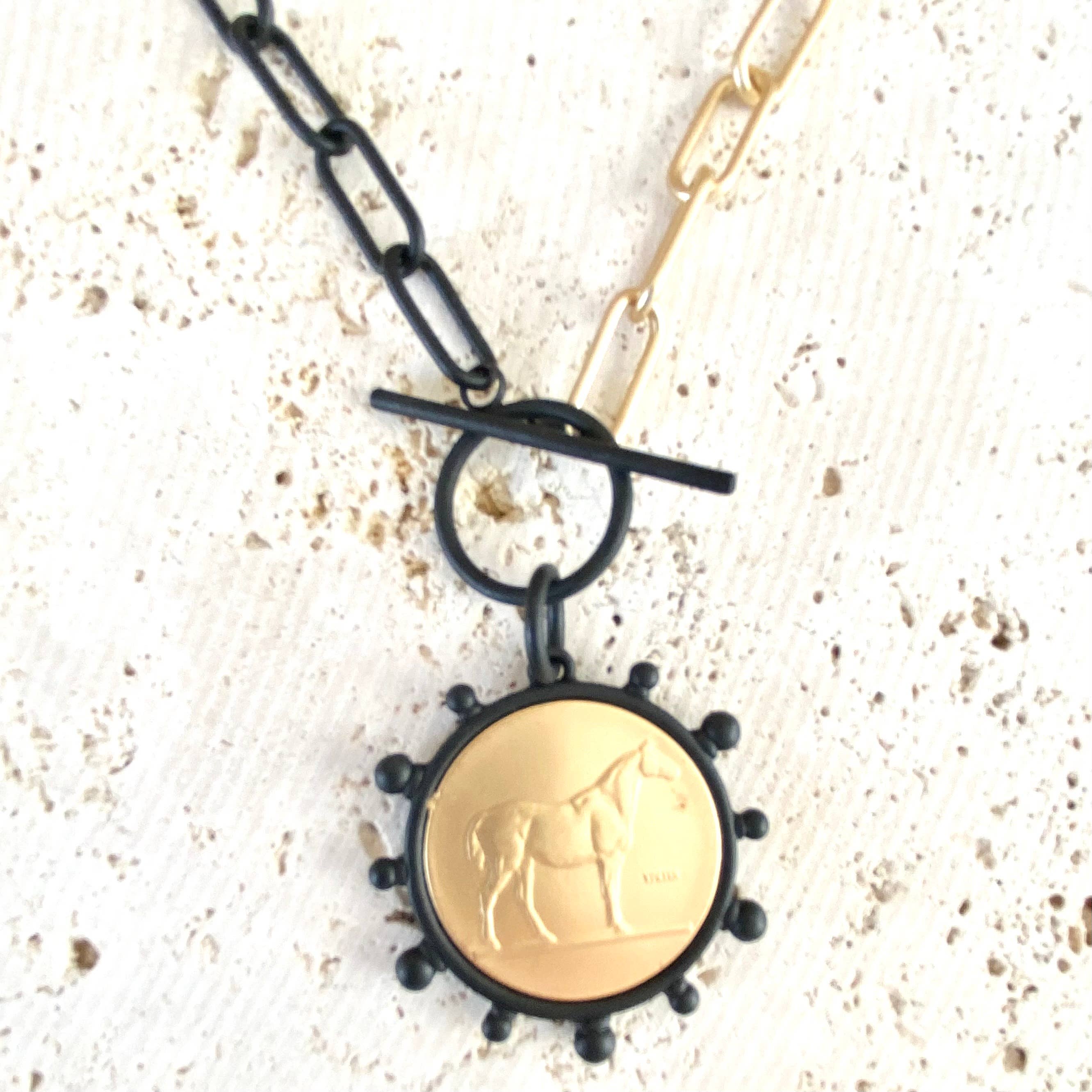 VB&CO Designs Handmade Jewelry - Wholesale Pendant/Charm Necklace - Mixed metal bee queen fleur de lis horse coin jewelry0