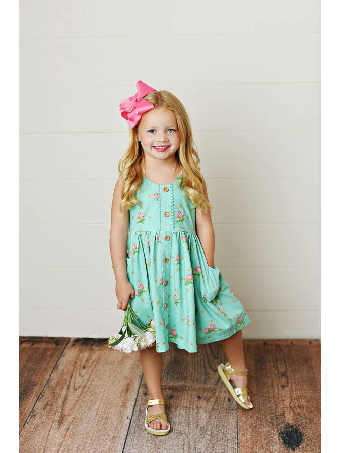 Swoon Baby Clothing - Wholesale Dress - Kids - Girl Glitter Crown Prim Dress- SBS2505