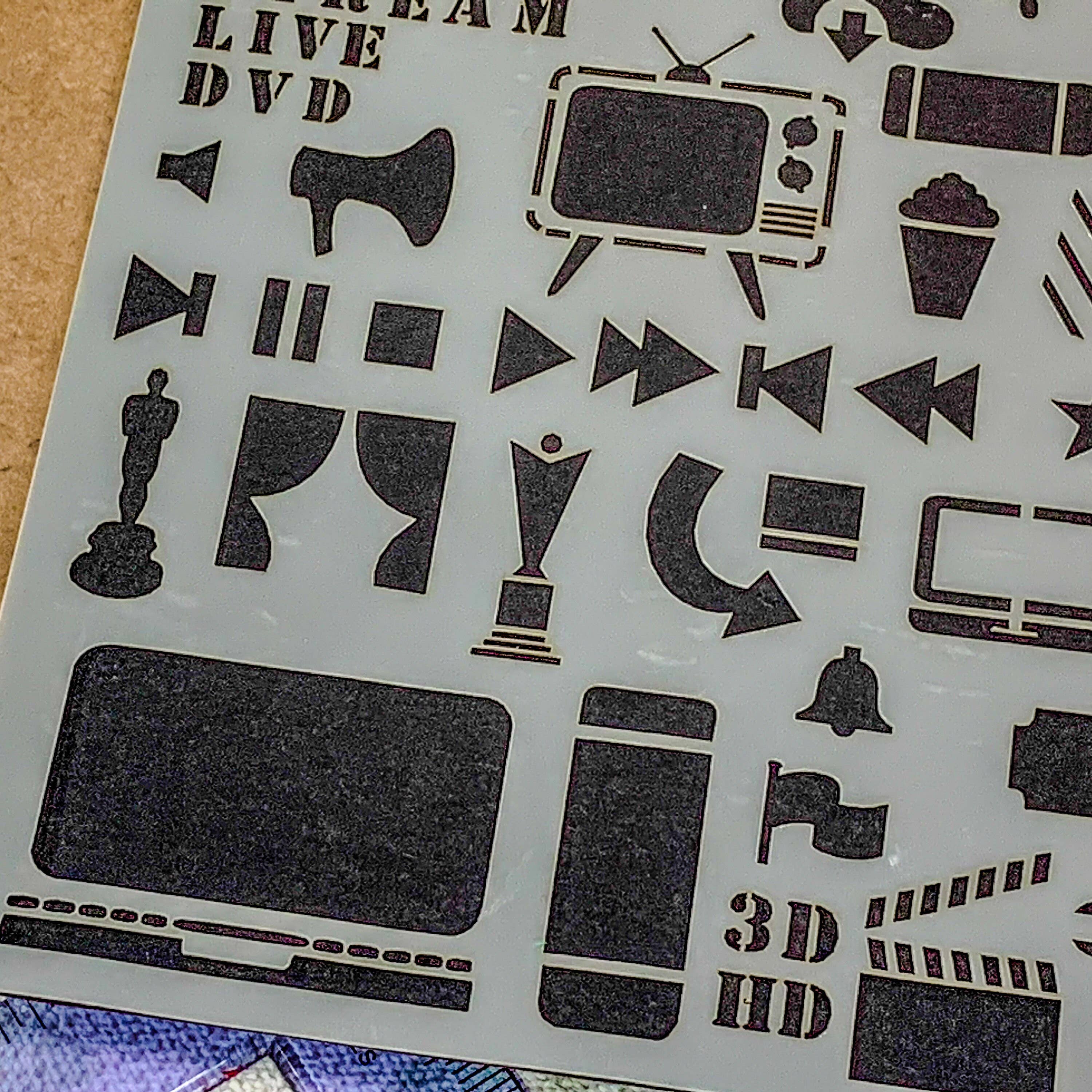 Spratt's Designs – wholesale Stencil/craft die – Film & TV Journal Stencil for Series Planning and Crafts4