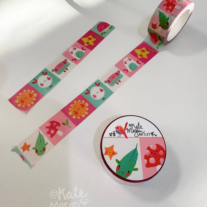Forest Babies Blocks WASHI TAPE for wholesale by Kate Mason Artist