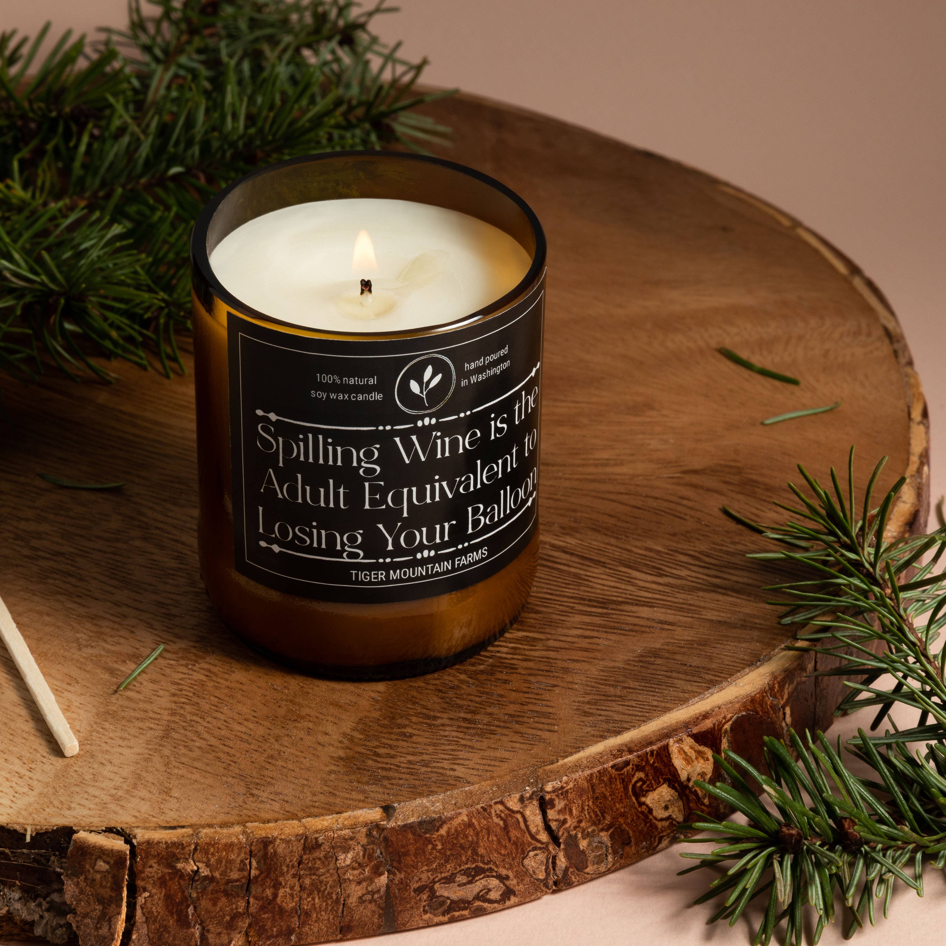 Black Oak Soap Company - Wholesale Jar/Filled Candle - "Spilling Wine is the adult..." Beer Bottle Candle | 6oz.1