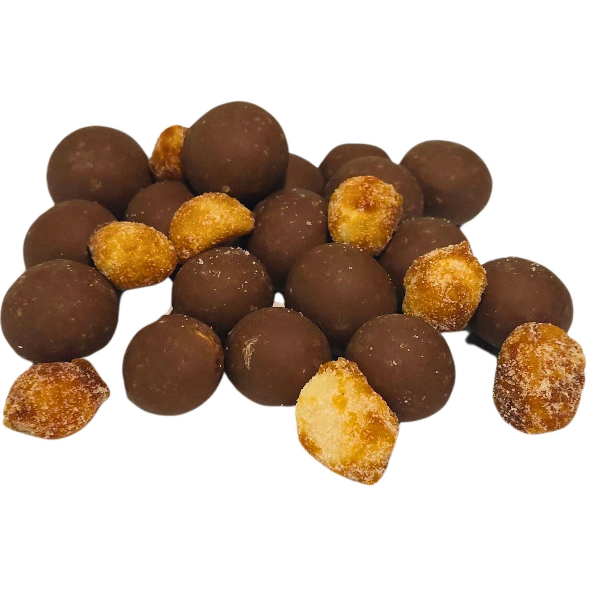 Poppy's Chocolate - Wholesale Chocolate-covered sweets - Milk Chocolate coated Honey Roasted Macadamias 150g1