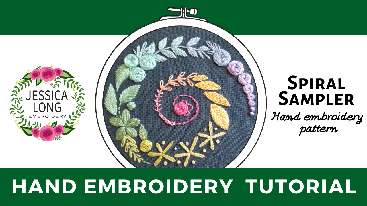 Jessica Long Embroidery - Wholesale Embroidery/Cross Stitch Supplies - Spiral Sampler Beginner Embroidery Kit7