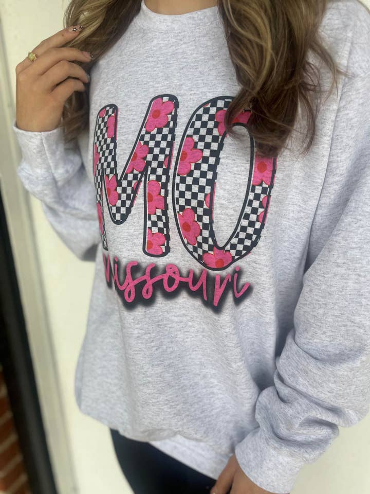 Checkered Custom State Sweatshirt for wholesale by JAR Co