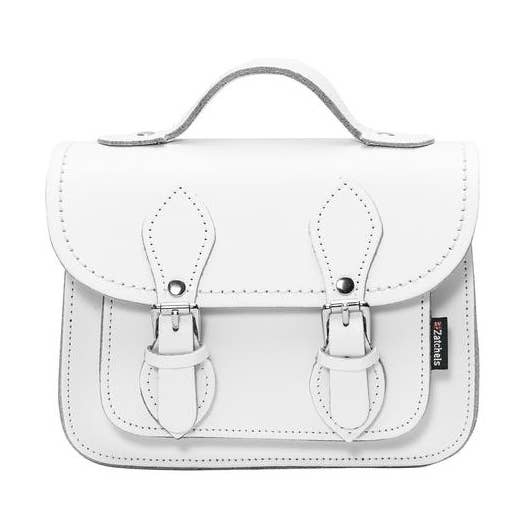 Handgjord läder Micro Satchel - Vit för wholesale av Zatchels