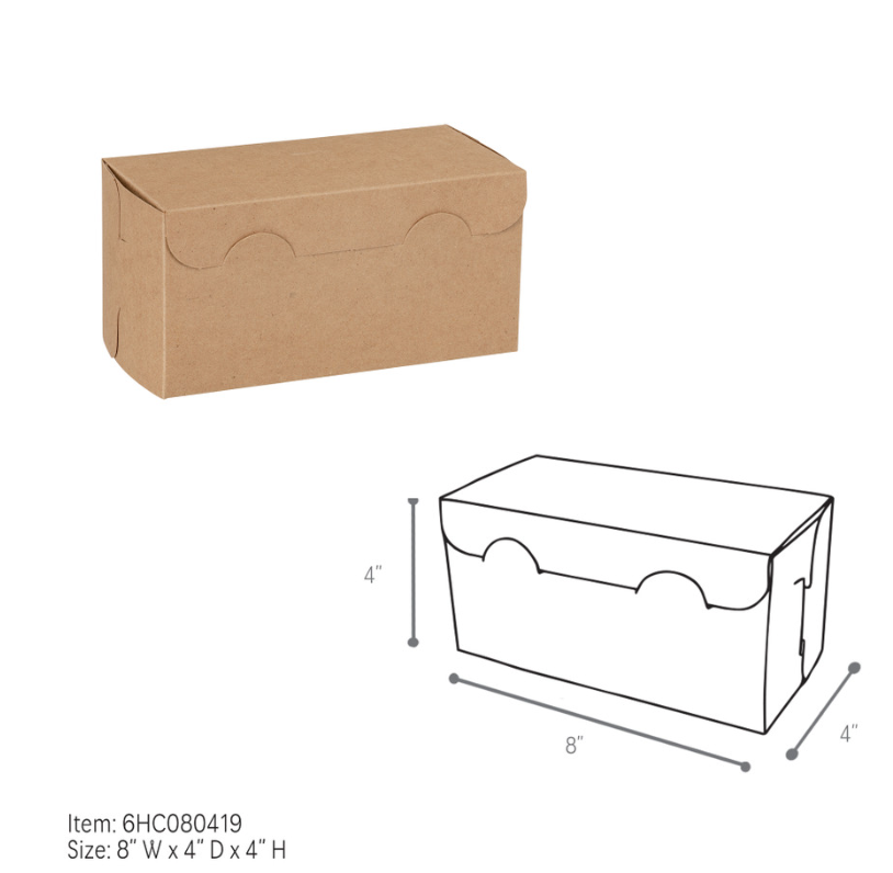 Kis Paper - Wholesale Gift Box - Custom Print Kraft Bakery Box 8x4x4 inches1