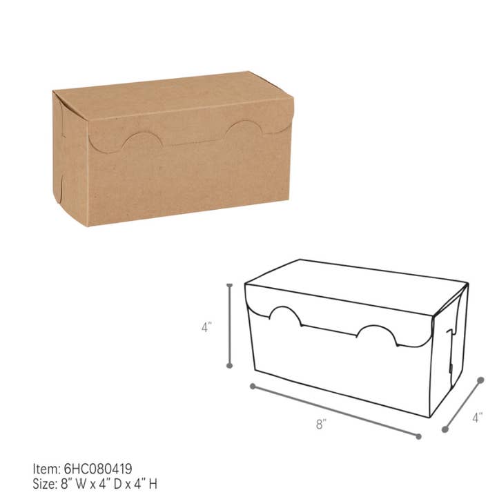 Kis Paper - Wholesale Gift Box - Custom Print Kraft Bakery Box 8x4x4 inches1