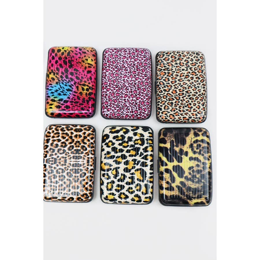 MIX COLOR Leopard Print Ulta Slim Card Caddy for wholesale on Faire4