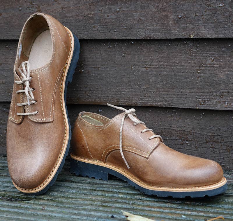 By The Mountain - Portuguese Handmade Footwear - Wholesale Derby Shoes - Men's - Annapurna Leather Derby Lace-up Shoes - Natural8