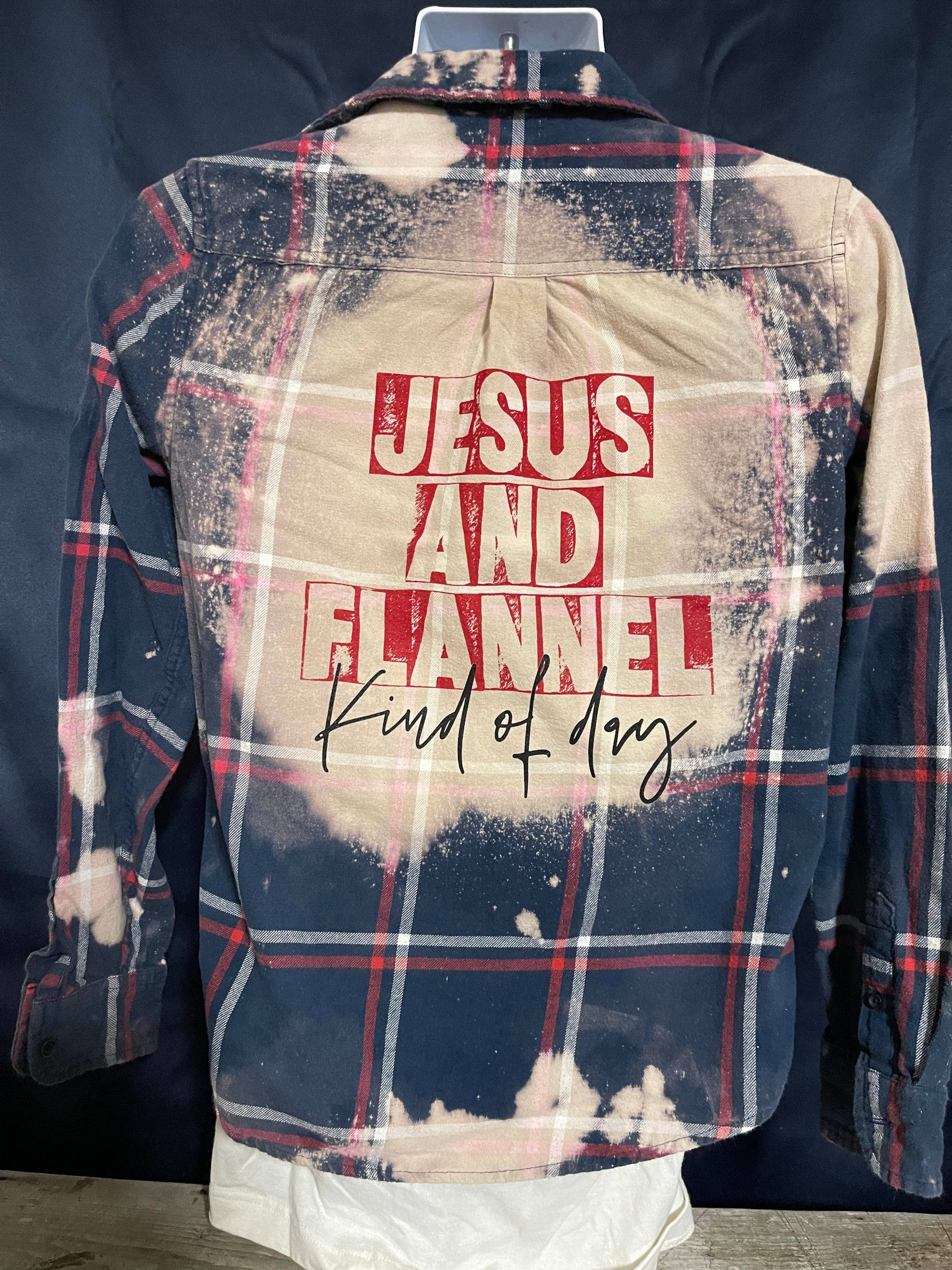 Infidel Nation Apparel - Vendita all'ingrosso Camicia button down - Unisex - Camicia abbottonata sbiancata tipo Gesù e flanella