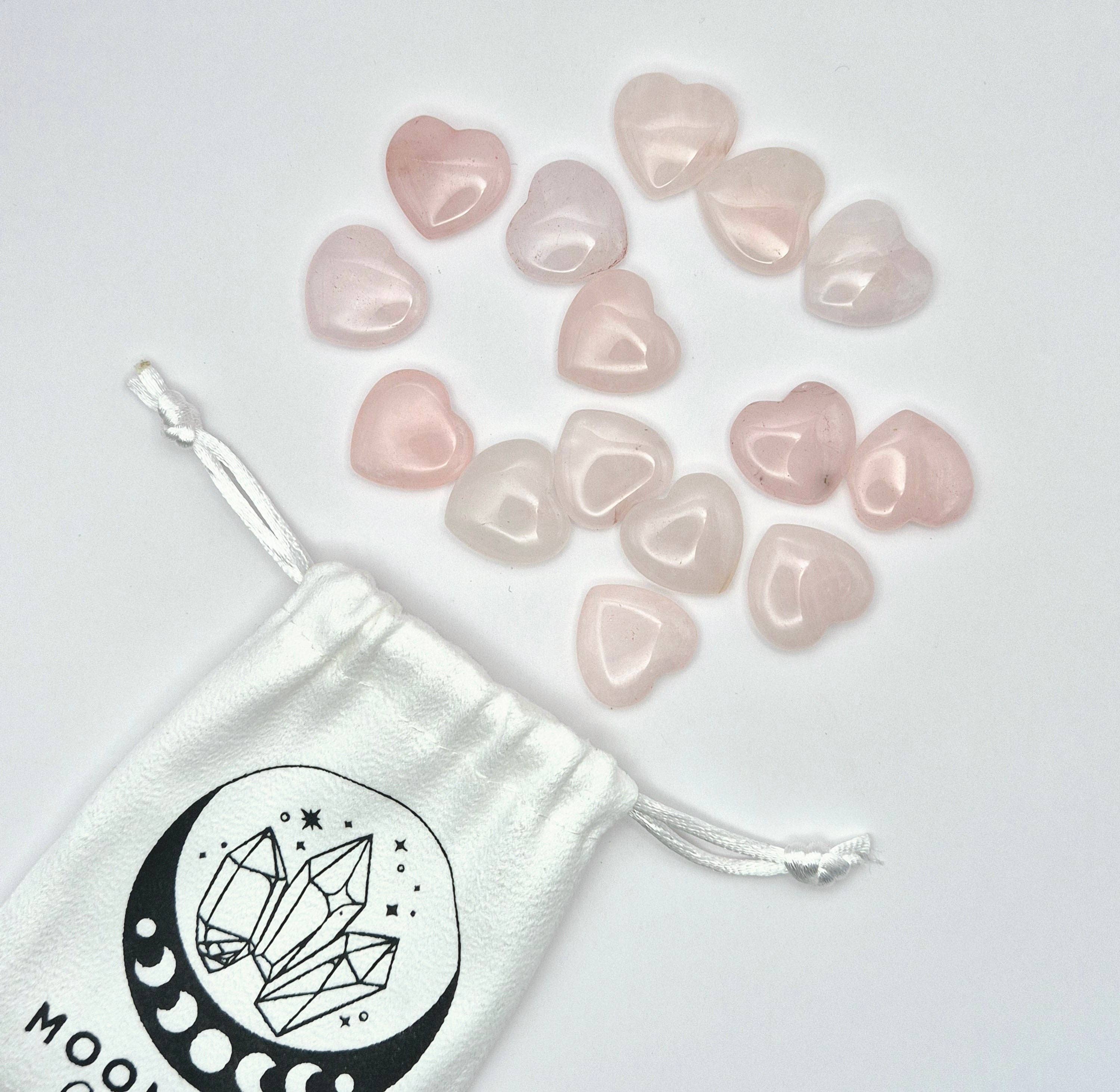 Moonlight Gemstones - Wholesale Spiritual stone/crystal - Mini Heart - Rose Quartz pocketstone worry stone1
