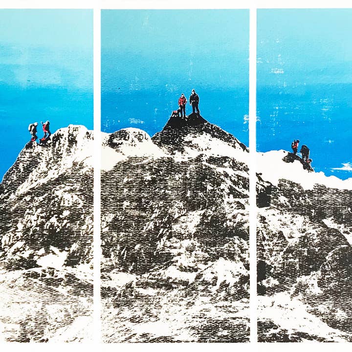 Walking The Wainwrights' originale silketryk for engroshandel hos Katie Edwards Illustration