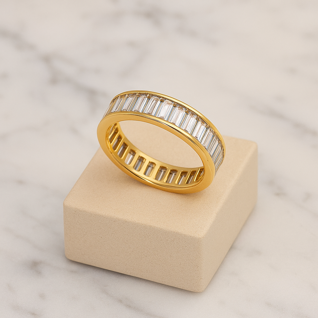 Lolovivi Jewelry - Vendita all'ingrosso Anelli multipietra - Anello Sonia Band - Oro Giallo con Diamante Coltivato in Laboratorio8