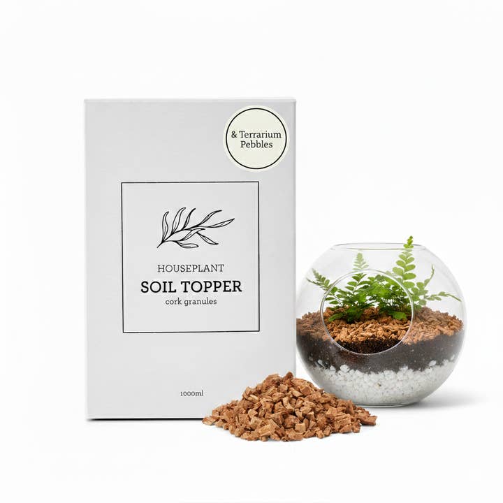 CORK GRANULES | Soil Topper & Terrarium Pebbles 1000 ml for wholesale by Generosa