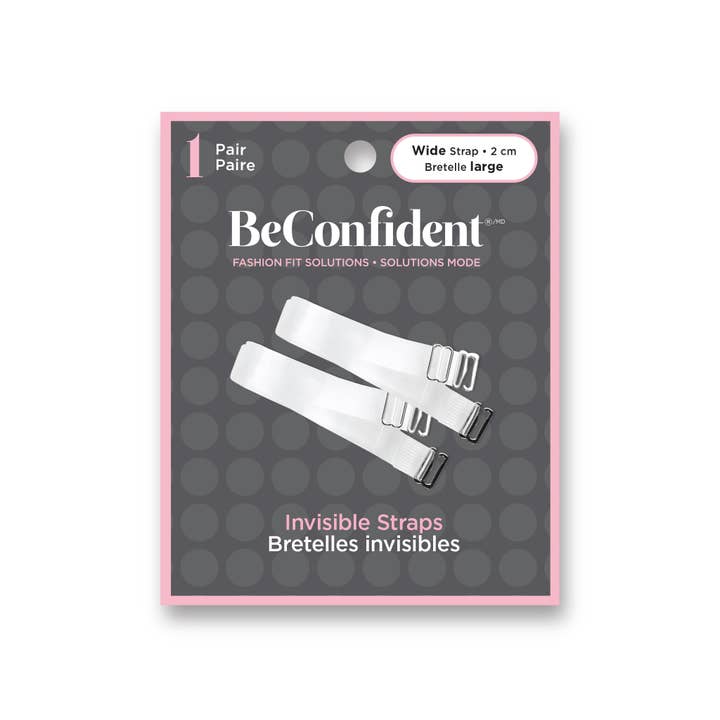 BeConfident Fashion Fit Solutions - Wholesale Bra Inserts - Women's - Invisible Bra Straps - 1 Pair