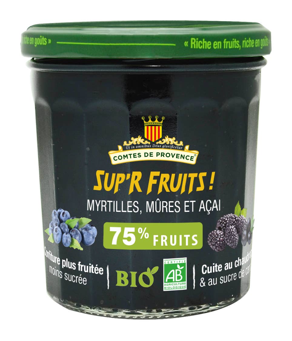 Comtes de Provence - Wholesale Jam/Jelly - Organic Blackberry & Acai Superfruit Jam