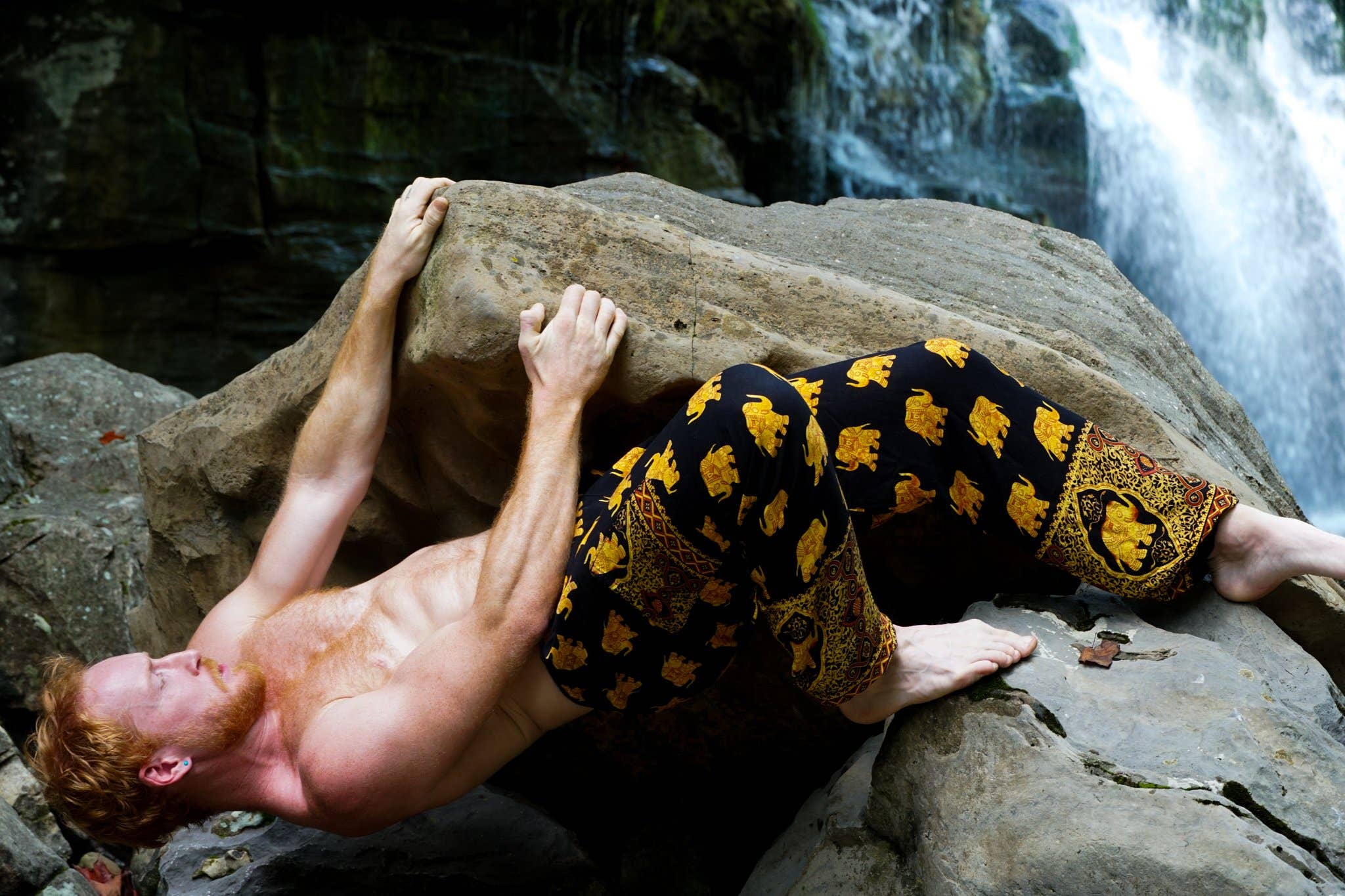 The Elephant Temple - Wholesale Pants - Women's - Golden Elephant Pants-Black1