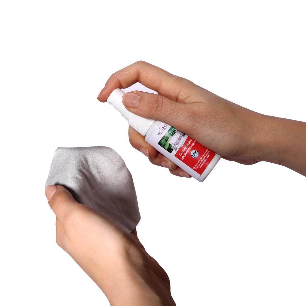 PURO - Wholesale Device Screen Protector - Screen Cleaning Kit With Spray, Microfiber Cloth And Salvi2