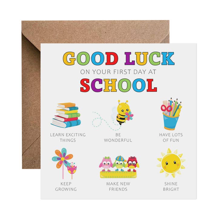 Good Luck 1st Day At Primary School Card for wholesale by PMPrinted