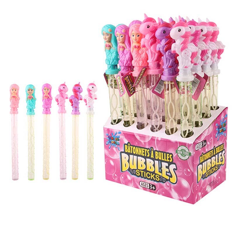 Deluxe Import Trading - Wholesale Bubble Wand - Kids - Girl's Bubble Stick Assorted 14"0
