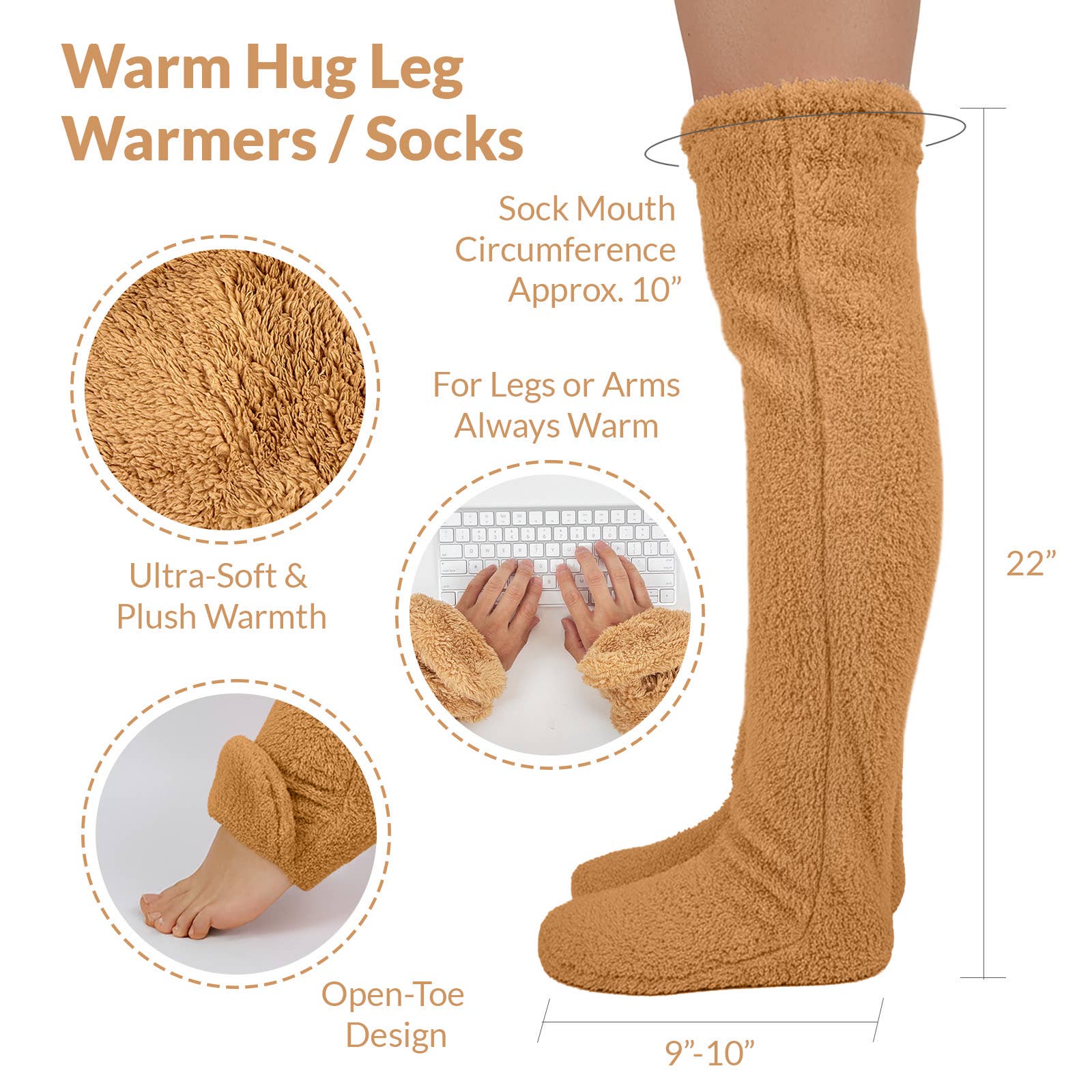 Wrapables.com - Wholesale Socks - Women's - Wrapables Fuzzy Thigh High Leg Warmer Socks6