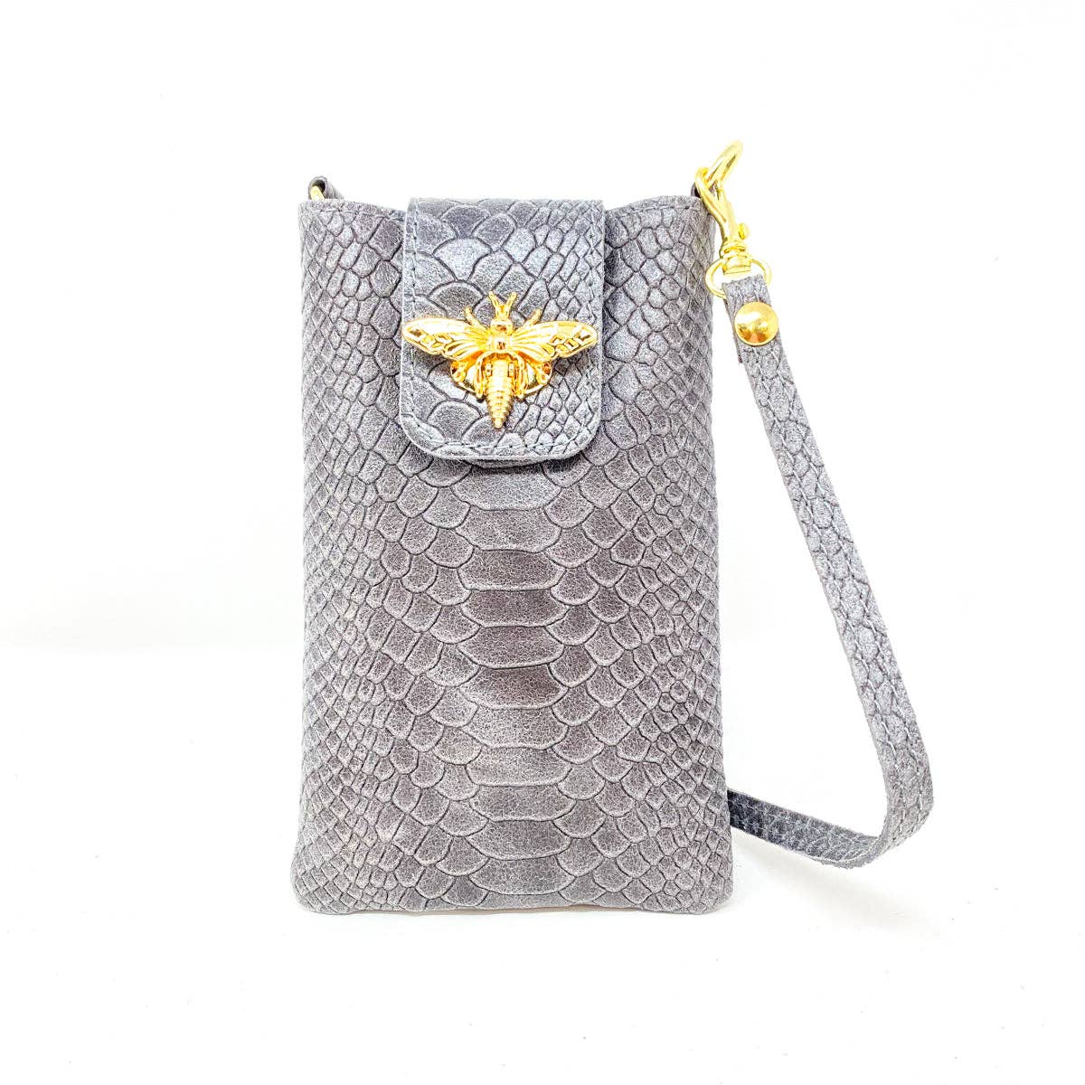 German Fuentes Handbags - Wholesale Crossbody Bag - Women's - GF117O GENUINE ITALIAN LEATHER CROC EMBOSSED CROSSBODY BAG1