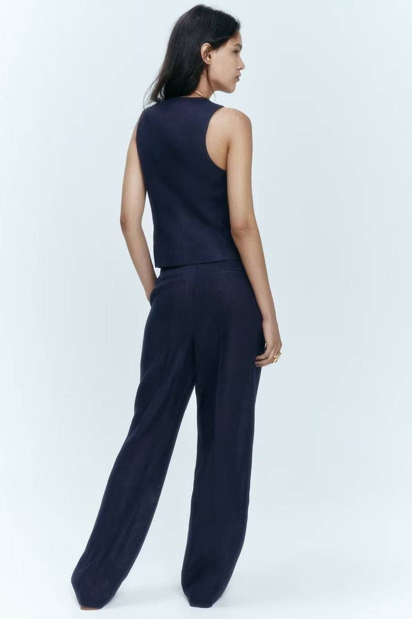 Marayn - Wholesale Suit Set - Women's - Linen Suit Set Blazer Vest and Trousers  Chic Export76