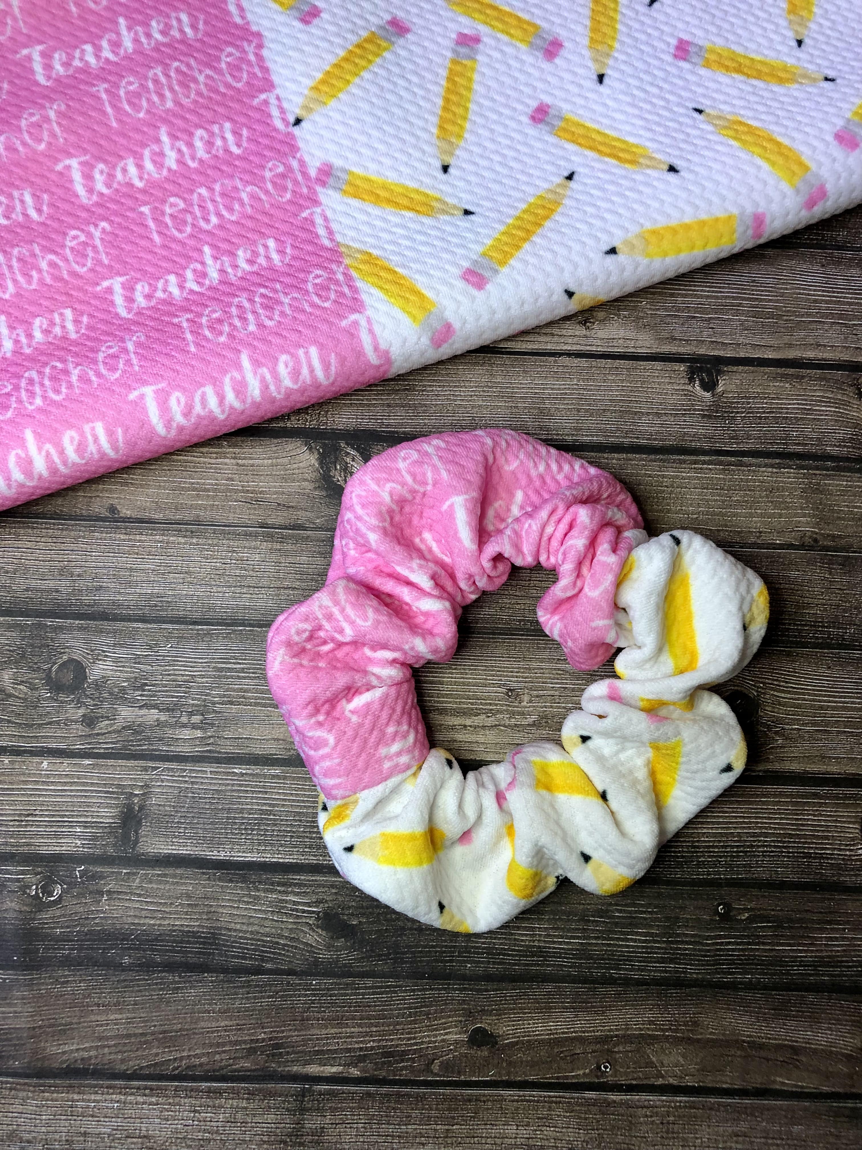 South Coast Sewn - Wholesale Scrunchie - Women's - Teacher Hair Scrunchie - Perfect Teacher Gift Design2