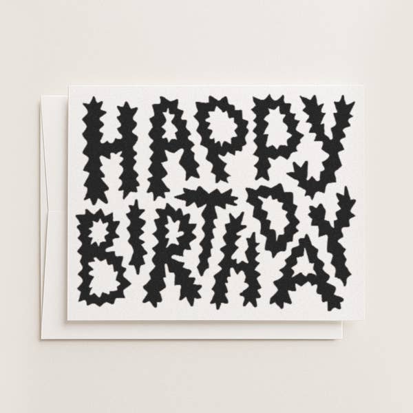 Fijne Verjaardag B+W - Blanco Kaart voor wholesale door Union Made