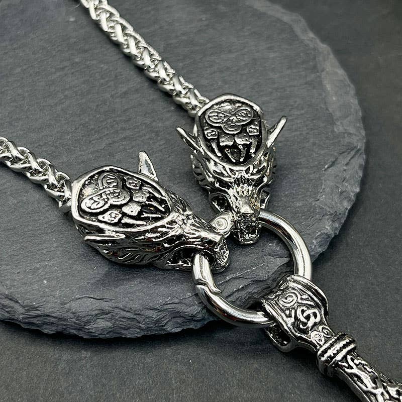 GemMeet - Wholesale Pendant/Charm Necklace - Vintage Viking Thor's Hammer Pendant Necklace8