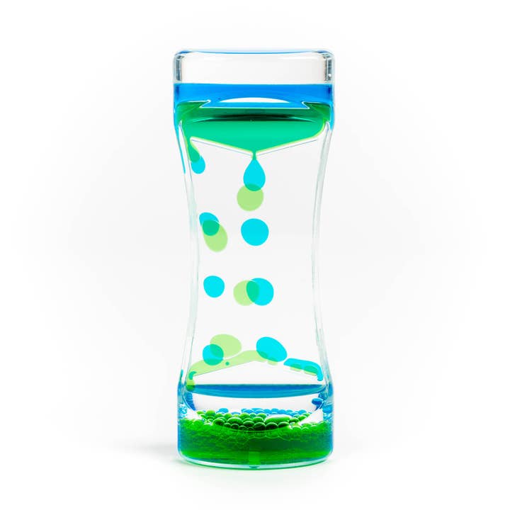 The Twiddlers - Wholesale Fidget Toy - Kids - 1 Pack Liquid Motion Timer Sensory Timer Hourglass, 14cm