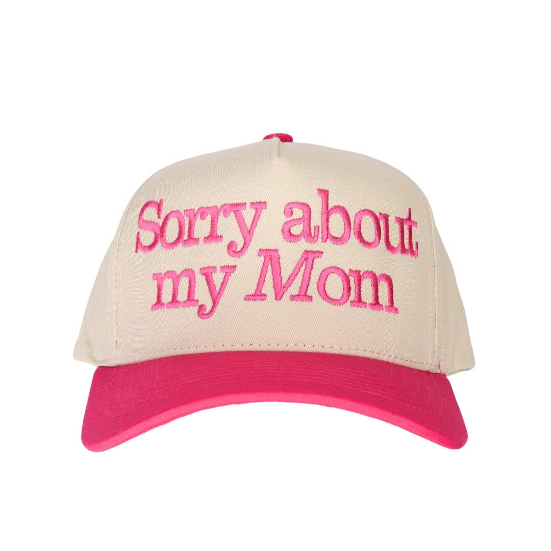 Stitch Your Style - Wholesale Trucker Hat - Women's - Sorry About My Mom Embroidered Trucker Hat1