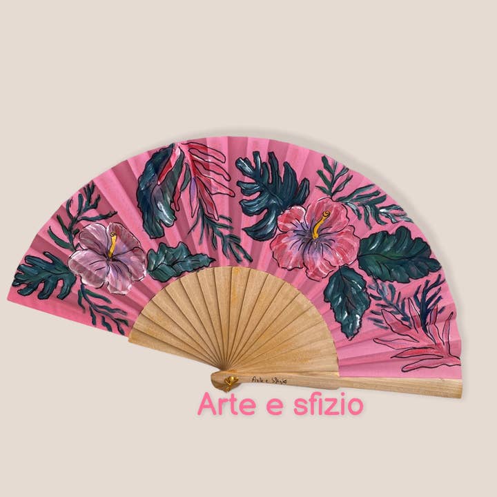 Arte e sfizio - Wholesale Handheld Folding Fan - Hand painted fans in fabric and wood20