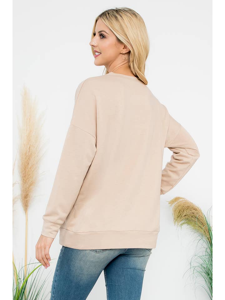 MYS Wholesale Inc - Wholesale Tunic - Women's - Long Sleeve French Terry Top With Kangaroo Top29