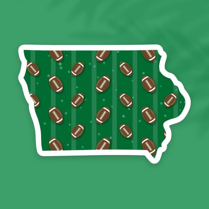 Autocollant Iowa Football State pour la vente par The State Stickers