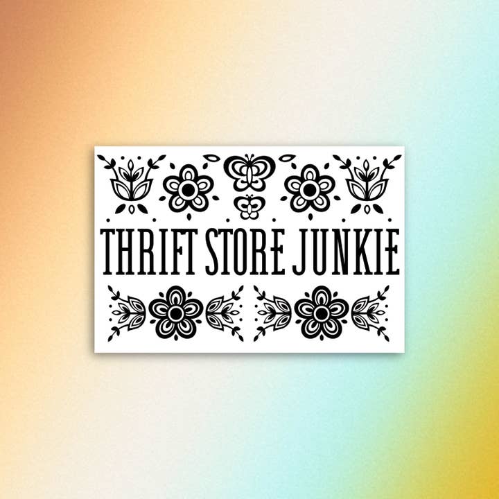 Sage and Virgo - Wholesale Sticker - Thrift store junkie, retro collectible design sticker