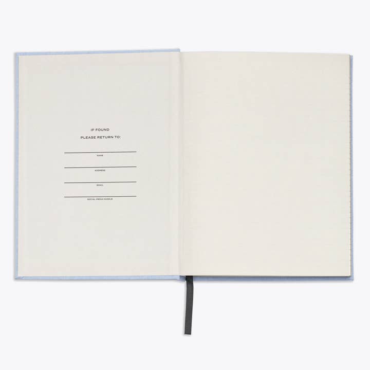Wit & Delight - Wholesale Journal/Diary - Light Blue Linen Note to Self Journal