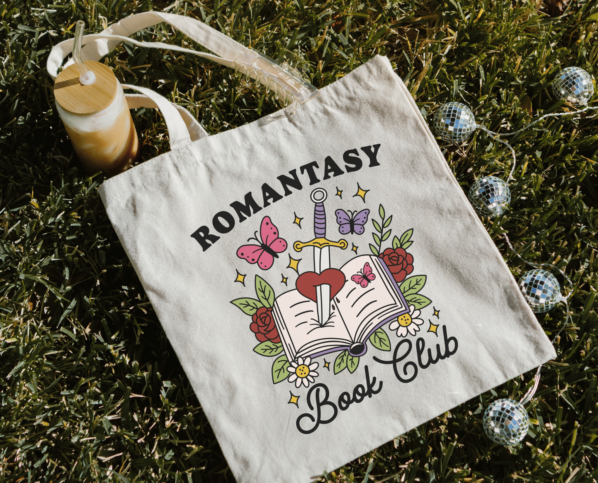 Literari Goods, Co | Book Themed Candles + Gifts – wholesale Bärkasse - Dam – Bokisk tygväska i duk - romantacy bokklubb1