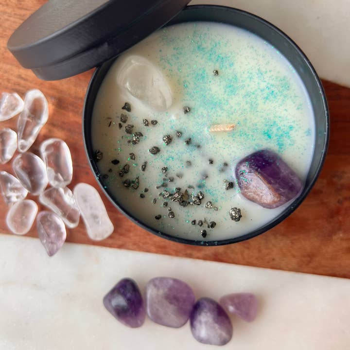 The Moon+Heart – wholesale Burkljus – Stör ej ljus | Intentionsljus | Manifestationsljus | Coola ljus | Kristallinfuserat ljus