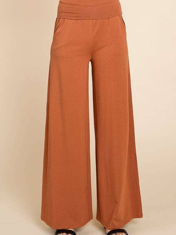 Culture Code - Wholesale Pants - Women's - CJP1763 - FOLDABLE WAIST BAND PALAZZO PANTS11