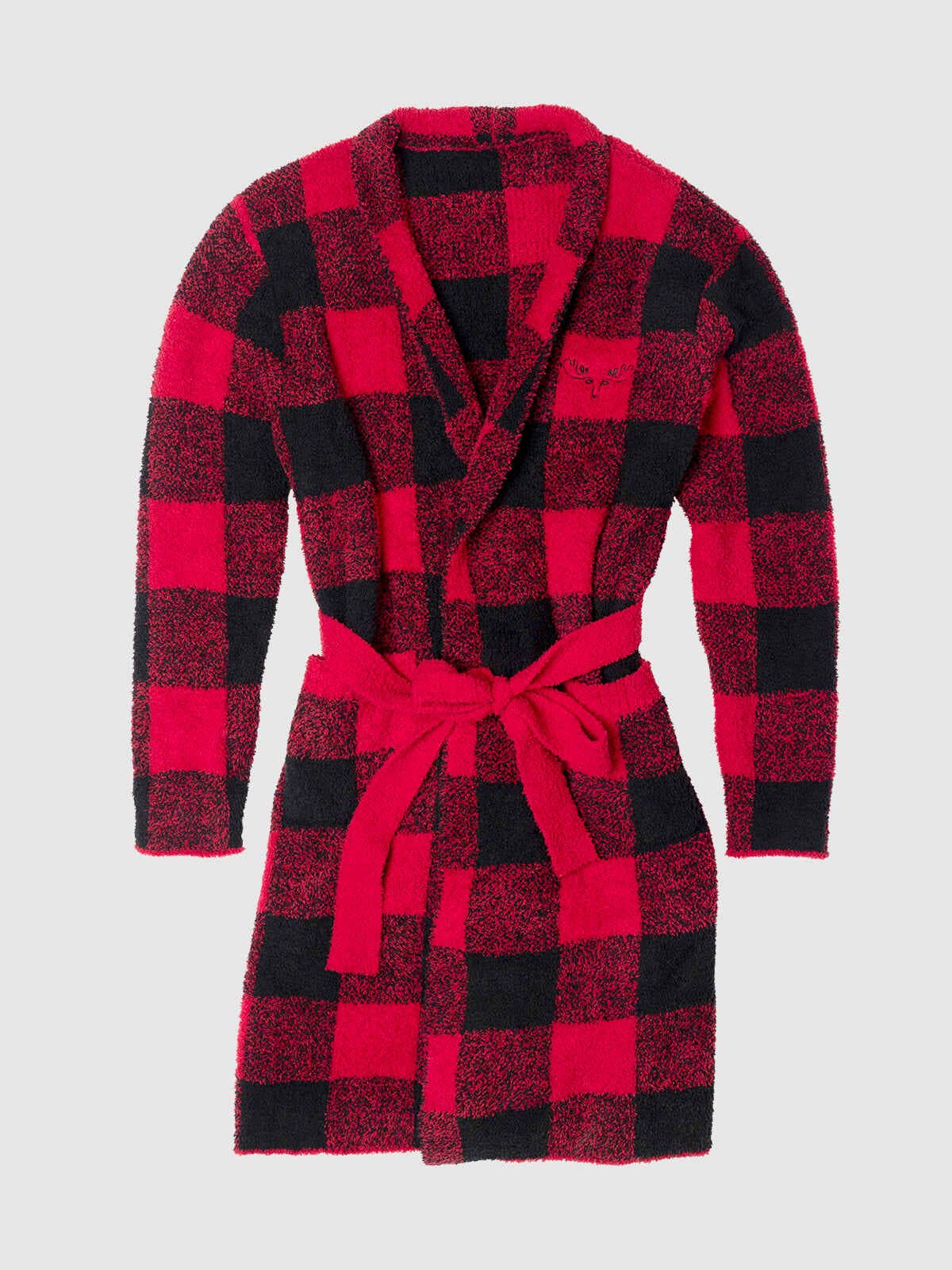 MILLIE + MOOSE - Wholesale Robe - Unisex - Plush Plaid Robe - MMRB9002