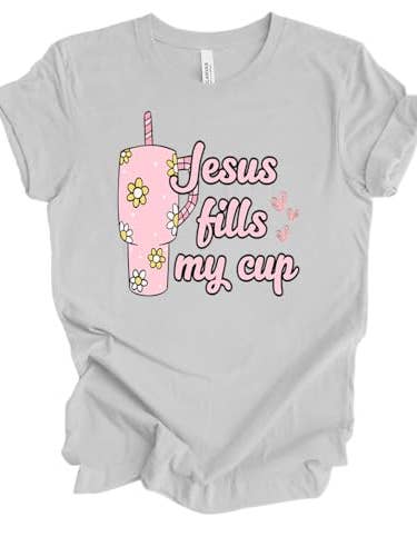 Camiseta SS Jesús Floreado Llena Mi Copa para venta al por mayor de Trenz Shirt Company