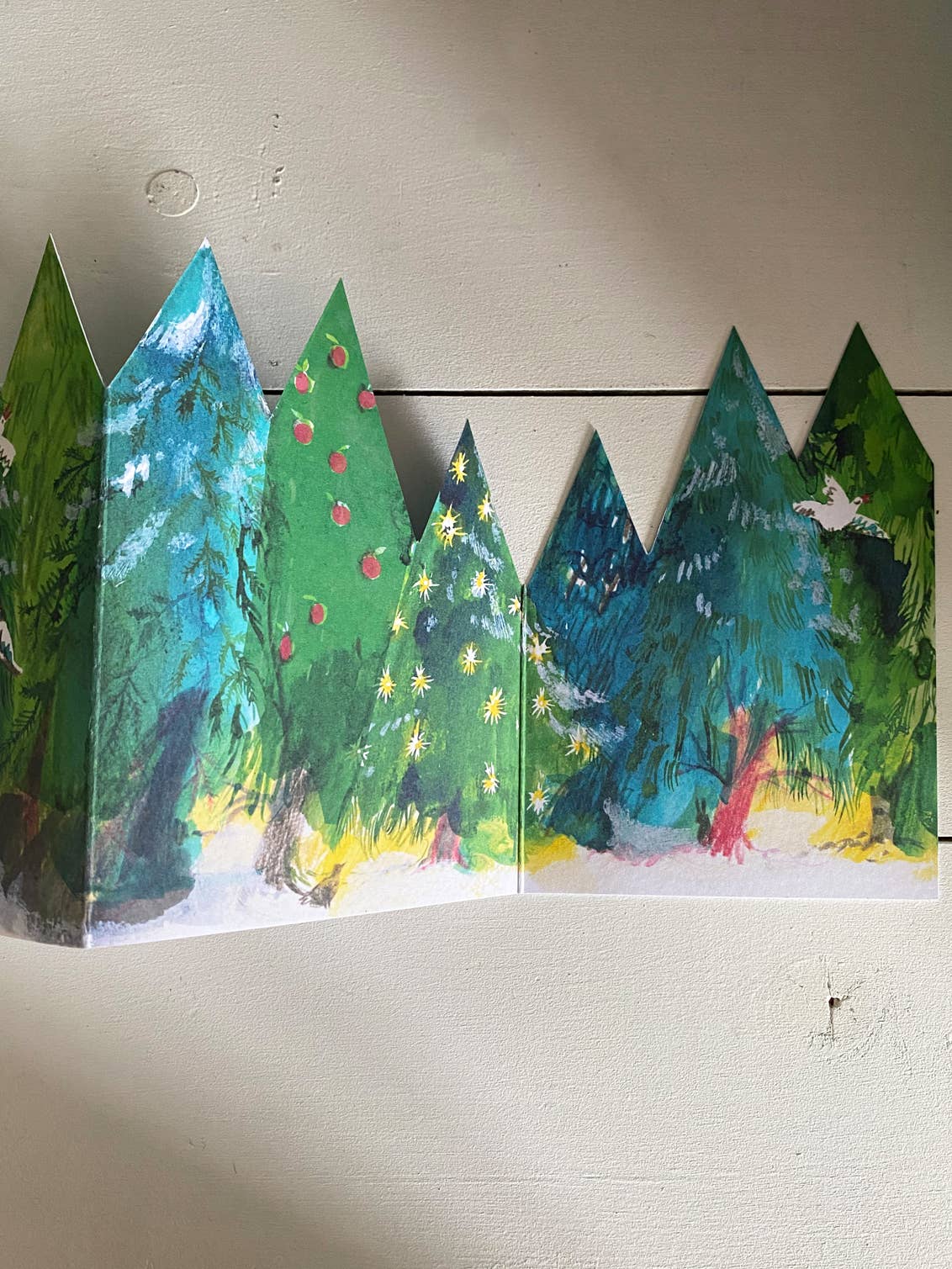 Esther Kent Design - Vente Cartes de Noël - Carte accordéon finie à la main Forêt Enchantée7