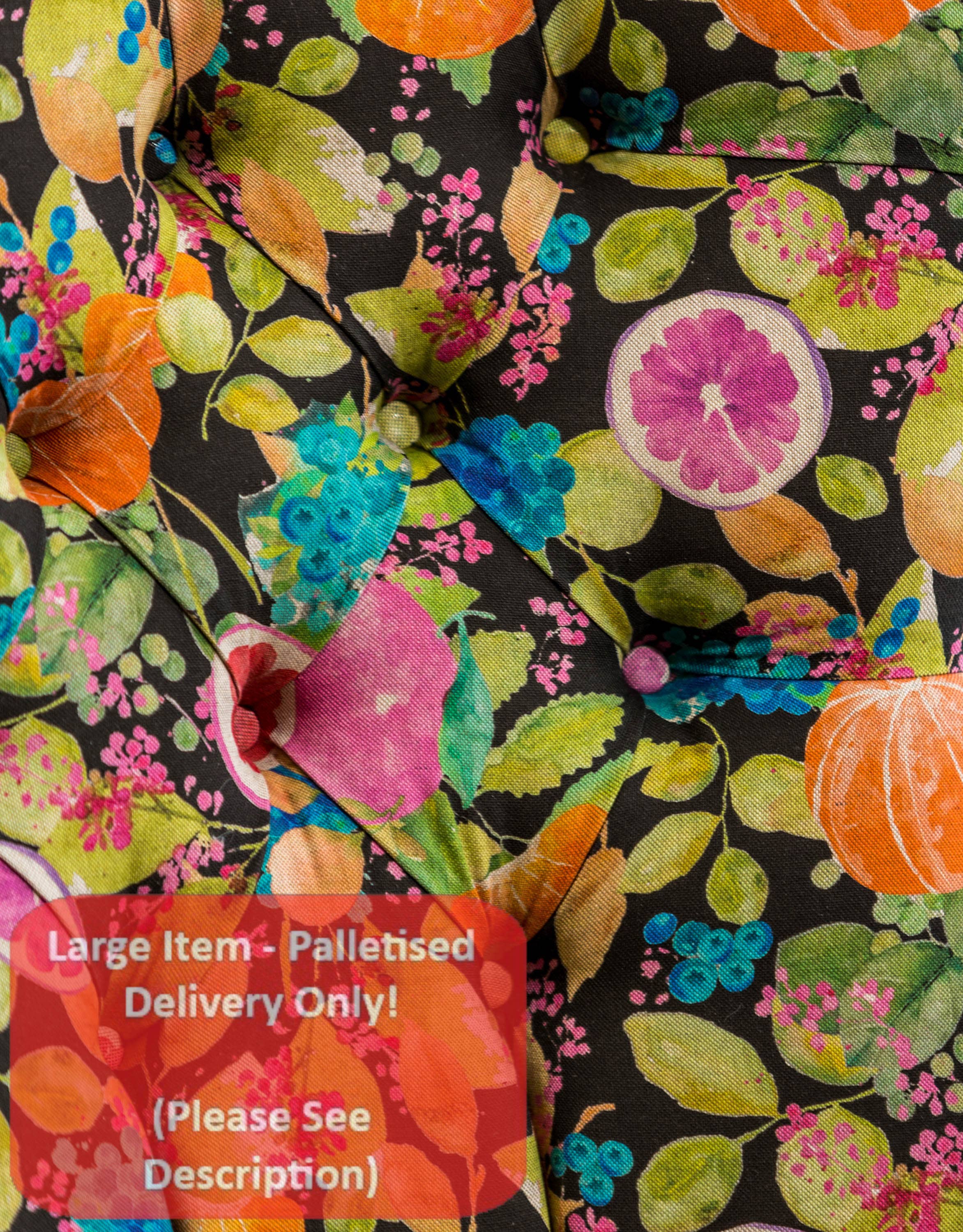 McGowan & Rutherford Ltd – wholesale Chair – Handmade Citrus Fruit Button Back Occasional Chair UK3