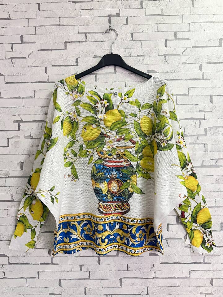 ZAFA PARIS - Wholesale Knit Sweater - Women's - 29F12H57-392-Printed knit sweater